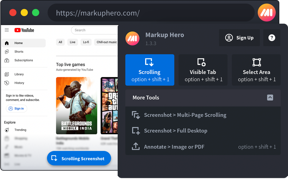 Chrome extension and desktop app